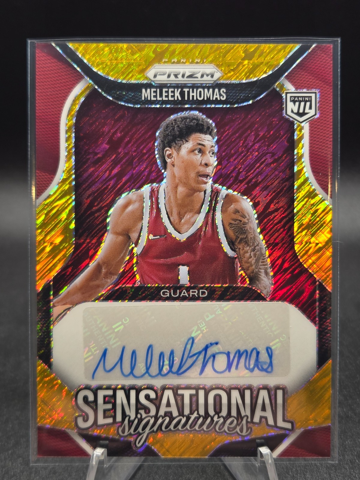 2025-26 Prizm Meleek Thomas NIL Prospect Auto Gold Shimmer FOTL #1/10 #SS-MEL