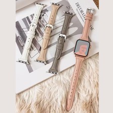Slim Genuine Leather Strap for Apple Watch Series 11 10 9 8 SE Band 41mm-49mm UK