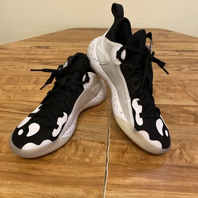 Adidas Mens Sneakers Sz 5.5 Black White  Harden Stepback Oreo Basketball Shoes