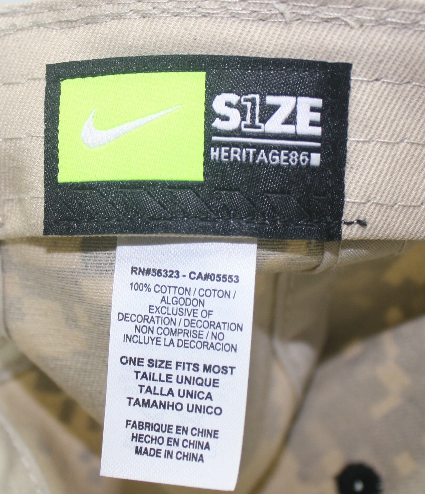 Nike Wake Forest High North Carolina Digi-Camo Strapback Hat Adjustable NWOT thumbnail 4