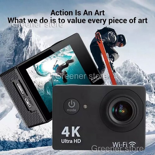 4K WiFi Action Camera Waterproof Sports Riding Camera HD 1080P Screen Underwater - Picture 11 of 20