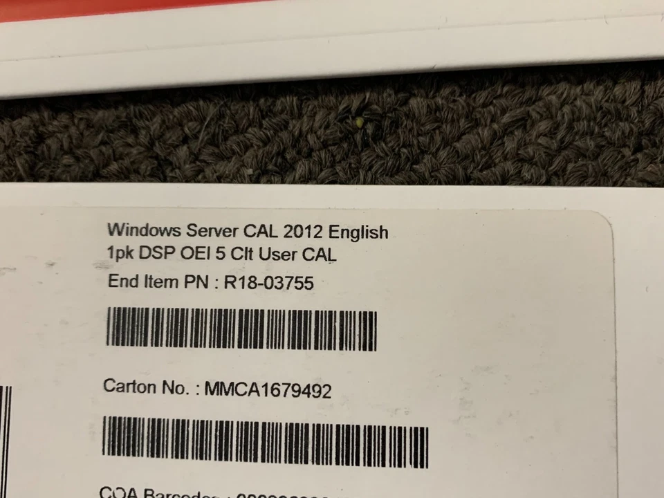1 Microsoft Window Server  Cal 2012 English 1pk DSP 5CLT User - Image 2 of 2