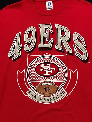 Vintage Logo 7 San Francisco 49ers T-shirt Size XL NFL USA 100