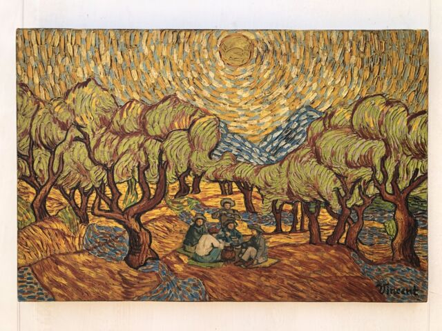 Vincent Van Gogh Vintage oil painting hand signed Canvas