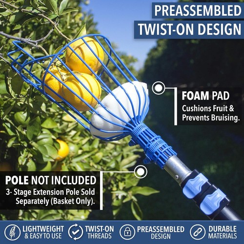 EVERSPROUT Twist-On Obstpflückkorb passt Standard US Gewindestange 3/4" ACME - Bild 10 von 10