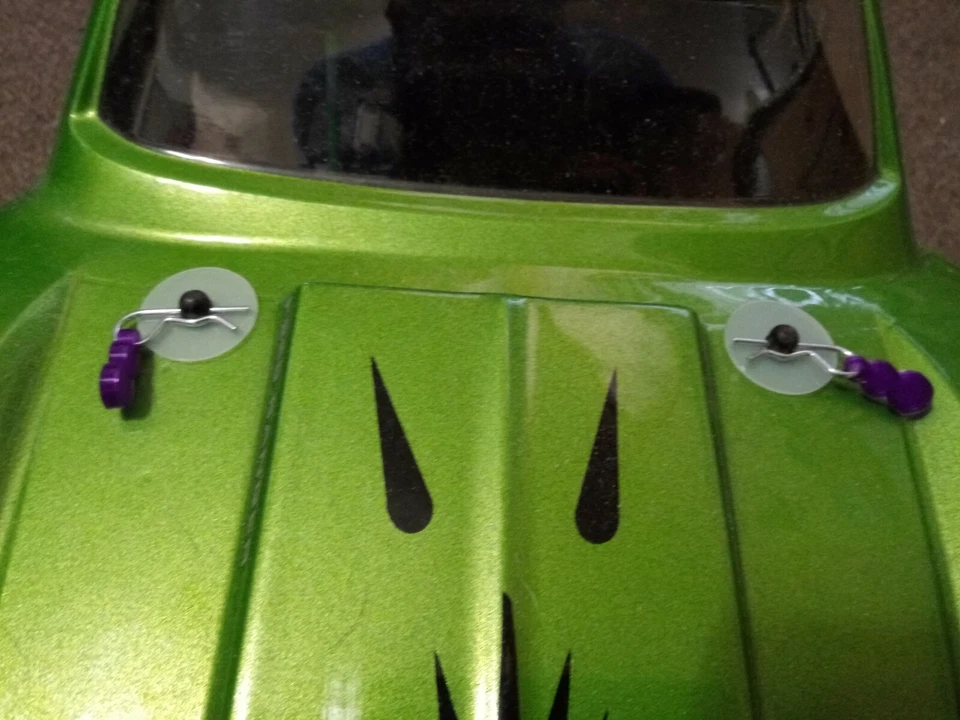 30 1/10TH SCALE RC CAR BODY CLIP PIN PURPLE PULL TABS NO CLIPS INCLUDED - Image 2 of 4