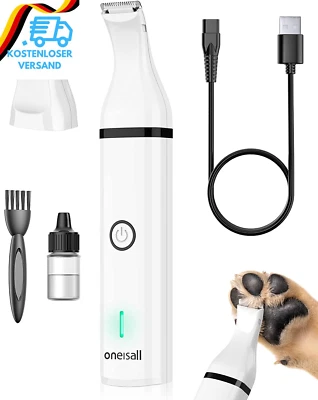 BESUCHE DEN ONEISALL-STORE Oneisall Pfotentrimmer Für Hunde Mit Doppelklingen, 2-Gang Schermaschine Hund Pf