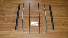 Quarter Window Vertical Chrome w/ Seals 6pc 66-67 sash Chevelle Skylark Cutlass