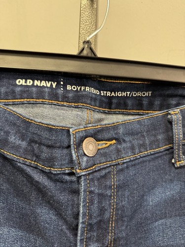 Jeans donna blu dritto ragazzo blu navy vecchio taglia 14R - Foto 6 di 6