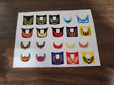 Aurora AFX T-Jet AW Tomy Firebird Trans Am Hoods  Stickers DIE CUT!