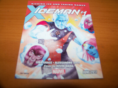 MARVEL COMICS ICEMAN 2017 KICKING ICE AND TAKING NAMES 4.5'' X 5.5'' #1 PROMO CARD