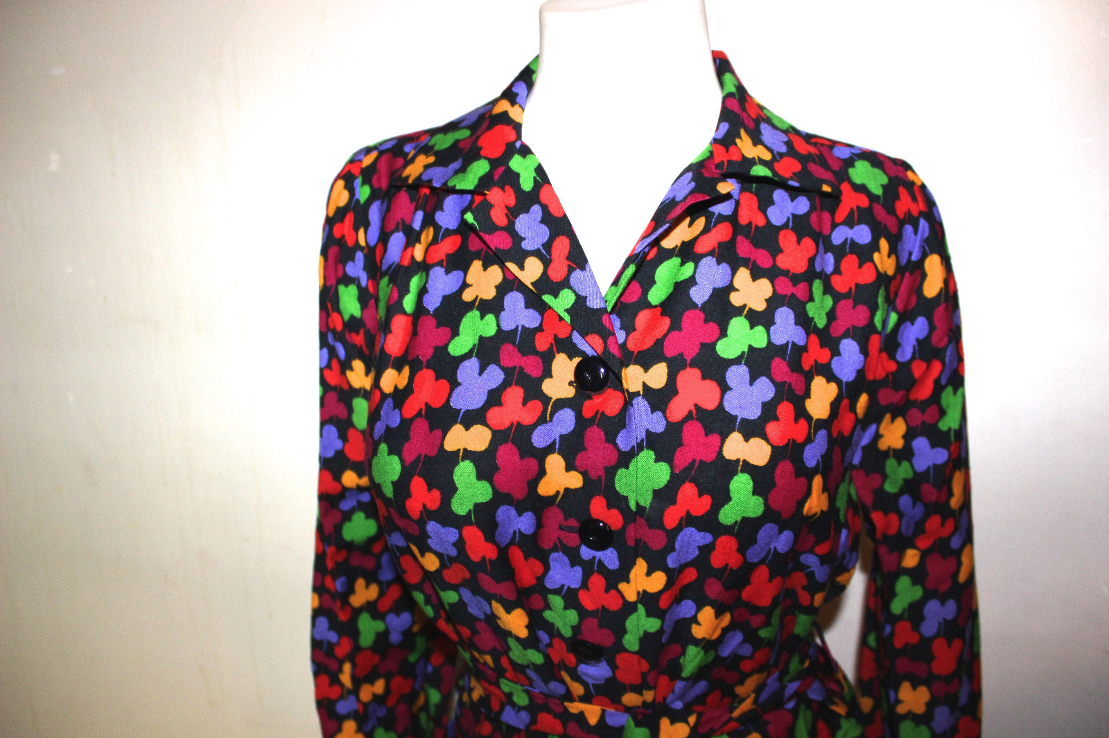 Set gonna YVES SAINT LAURENT vintage Rive Gauche pop art stampa floreale 38 YSL MOD