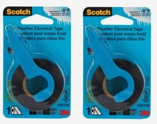 2  Scotch COLD WEATHER Black ELECTRICAL TAPE Premium Grade 3/4" x 350" L 10455