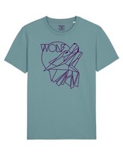 Maglietta Lupo Geometrico Geometric Wolf Howling To Moon Tattoo T-Shirt Unisex