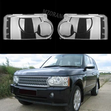 Left+Right Headlight Lens Cover For Land Rover Range Rover 2006-2009 Not Sport