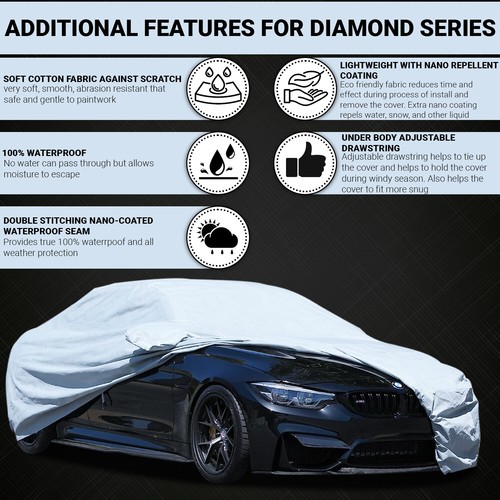 Waterproof Protection Premium Car Cover For 2014-2019 BMW 328i 335i Gran Turismo - Picture 12 of 22