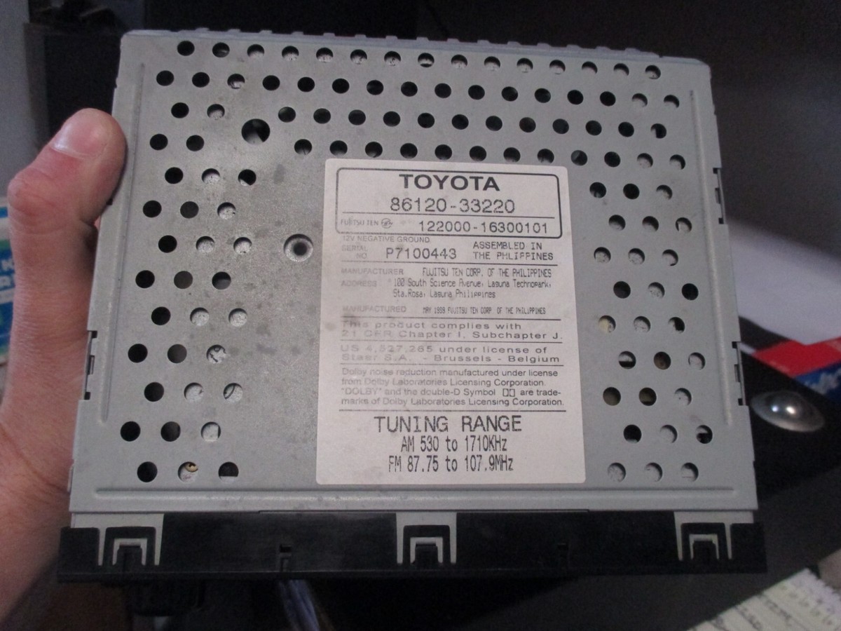 Toyota AM FM Stereo Receiver CD Cassette Deck Avalon Camry 86120