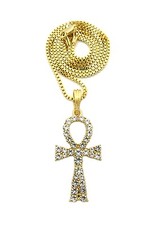 Key of Life Egypt Ankh Pendant 16",18",20",24" Box Chain Hip Hop Necklace XQP9