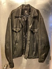 Screamin' Eagle 1990s Leather Motorcycle biker jacket vintage size XXL