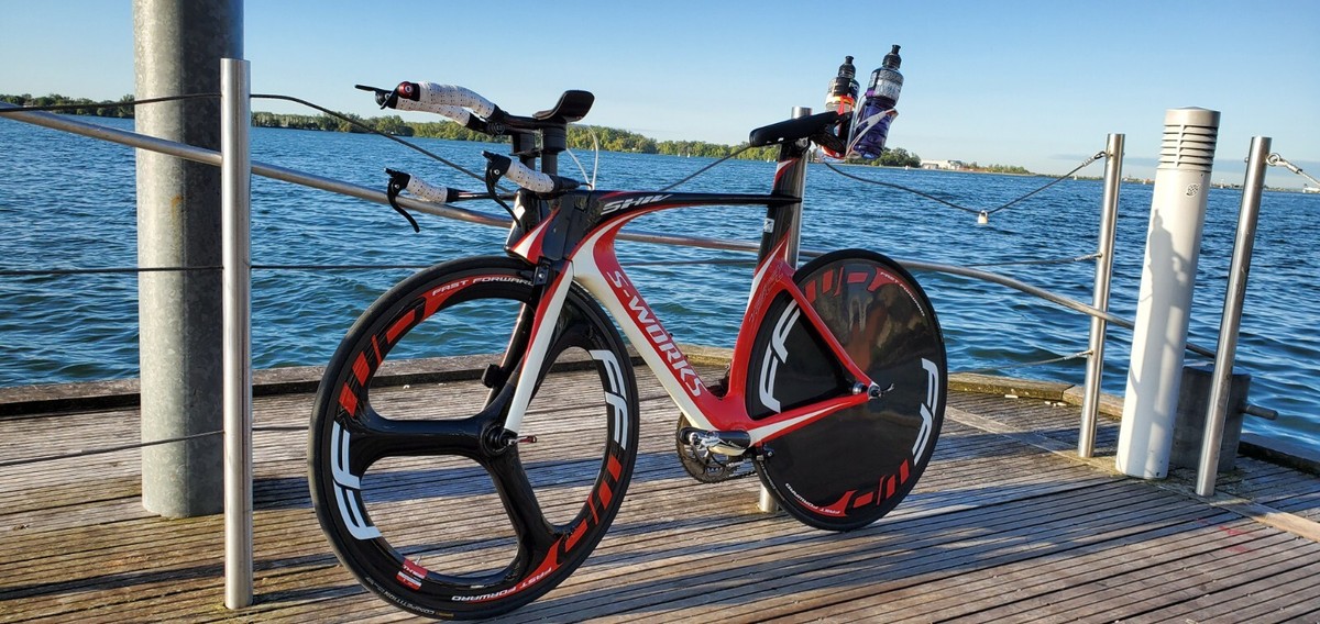 トランプ Bicycle Titanium Crimson Red Steel Blue MINT S-WORKS SPECIALIZED SHIV TT BIKE, SRAM RED GROUPSET