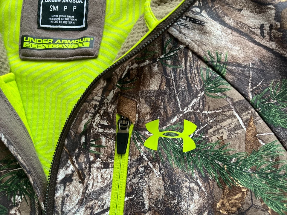CHAQUETA CAMUFLAJE UNDER ARMOUR STORM 2 CONTROL DE AROMA INFRARROJO PARA HOMBRE PEQUEÑA EXCELENTE Foto 3 de 4