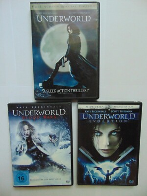 3 DVD's - Underworld, Underworld Blood Wars, Underworld Evolution