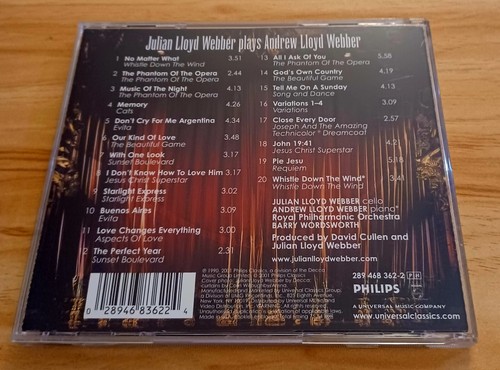Julian Lloyd Webber plays Andrew Lloyd Webber Audio CD - Picture 2 of 3