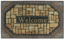 Rubber Doormat Indoor Outdoor Front Door Mat, Low Profile Heavy Duty Welcome Mat
