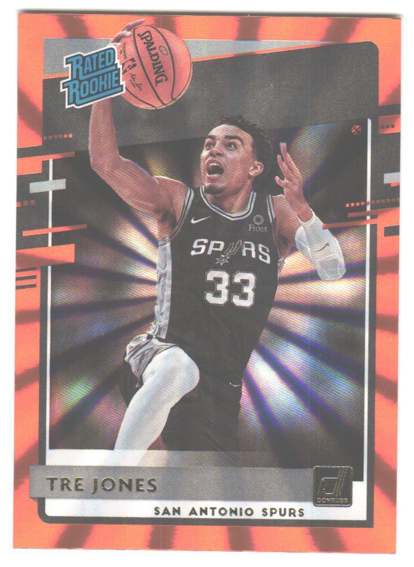 2020-21 Donruss Tre Jones #244 Holo Orange Laser