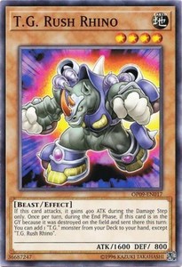 T.G. Rush Rhino - OP09-EN017 - Common - Unlimited x3 - Near Mint