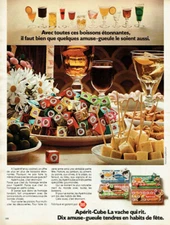 Advertising 1120 1973 Apérit-cube la Vache qui laughs amuse-gueule NICE