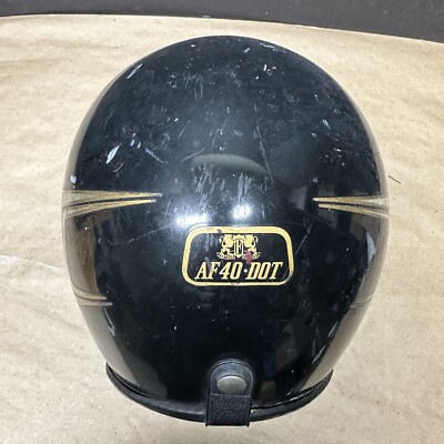VTG Arthur Fulmer AF40 Eagle Motorcycle Helmet - Black/Gold - Size