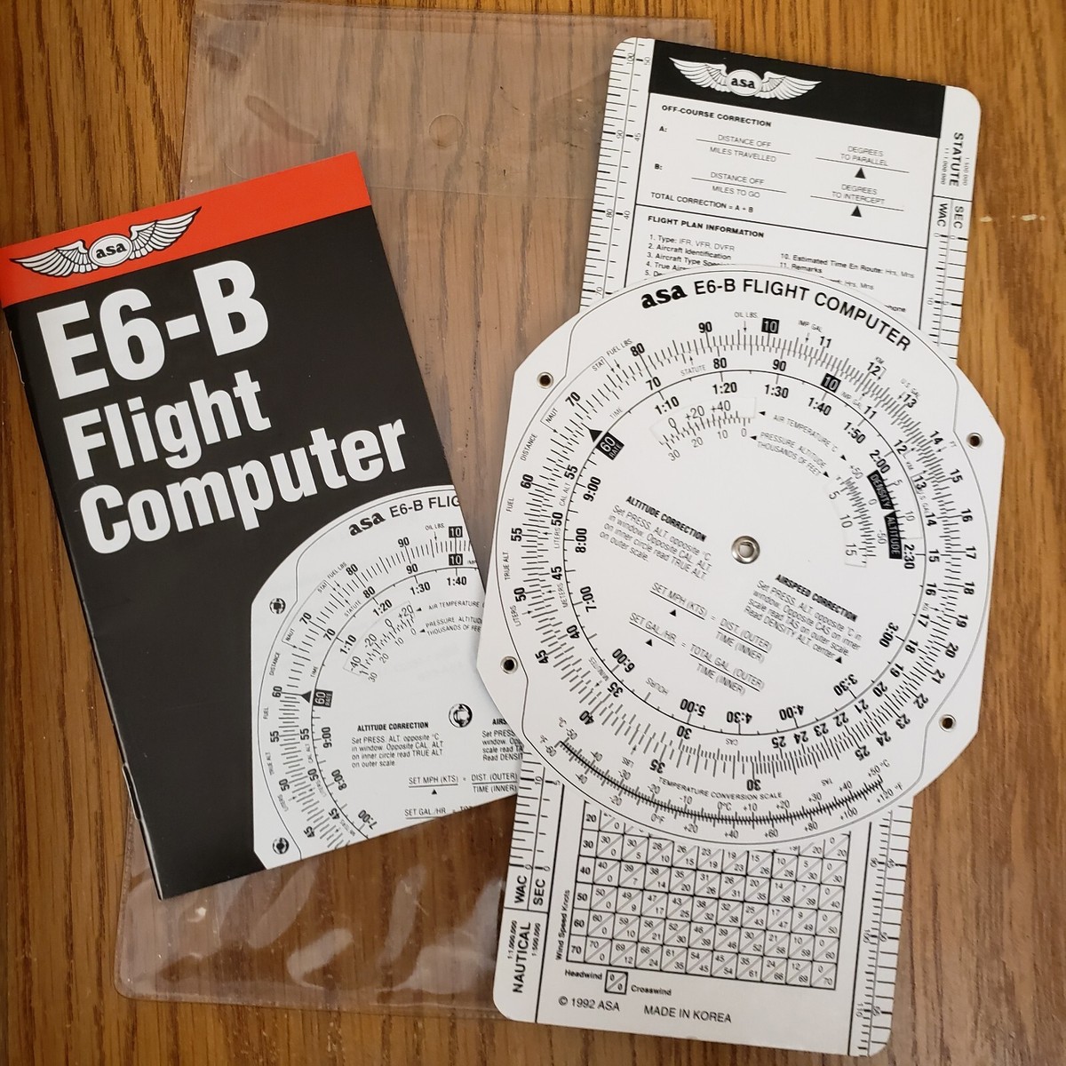 1992 ASA Air Classics E6-B Metal Flight Computer with Manual | eBay
