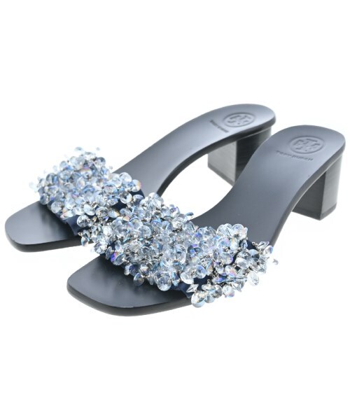 TORY BURCH Sandals SilverxNavy US5 1/2(Approx. 22.5cm 