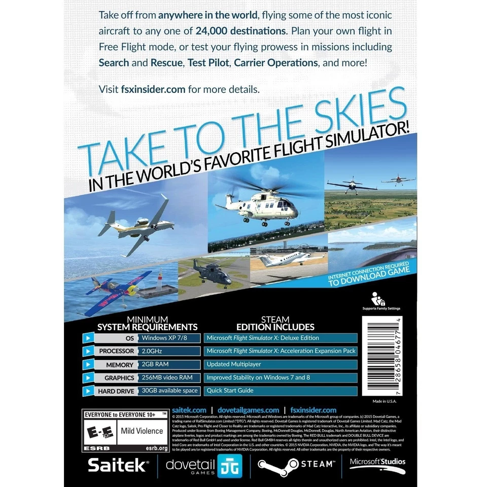 Microsoft Flight Simulator X: Steam Edition for PC Windows XP/7/8 Downloadable - Image 2 of 4