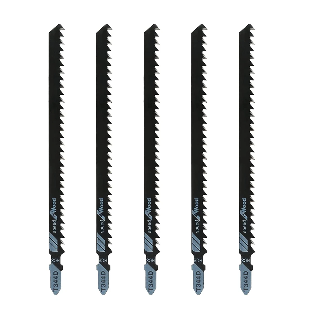 Qjaiune 5Pcs T344D T Shank Jigsaw Blades 6 Inch Long Jigsaw Blades