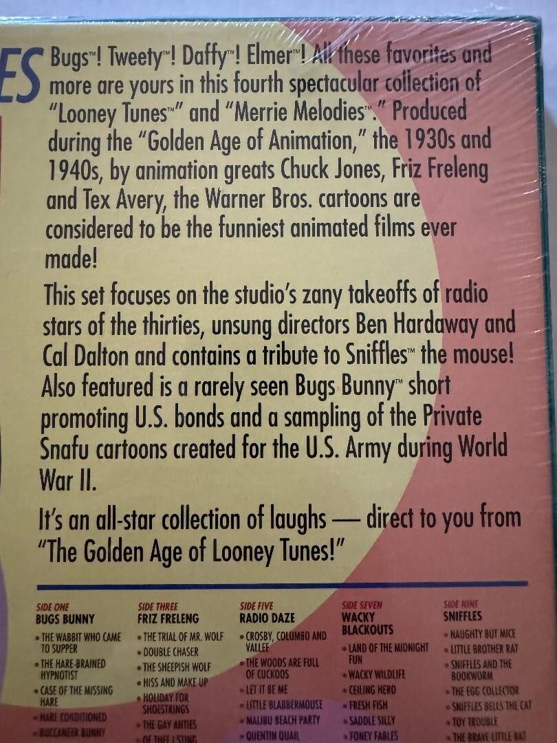 The Golden Age of Looney Tunes Laserdisc Vol. 4 LD ~ Boxed Set New