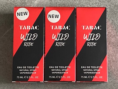 132,00 /Liter - Tabac Wild Ride 3x 75ml Eau de Toilette für Herren, neu