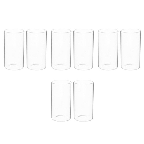 8 Stück Klarglas-Zylinder-Kerzenhalter, 120 ml, Hurricane-Glas-Kerzenhalter, - Bild 8 von 12
