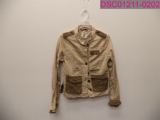 Dept Women's Beige Military Jacket Button Front Medium