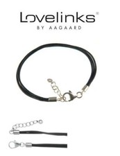 Genuine LOVELINKS 925 sterling silver lobster clasp CORD CHARM BRACELET