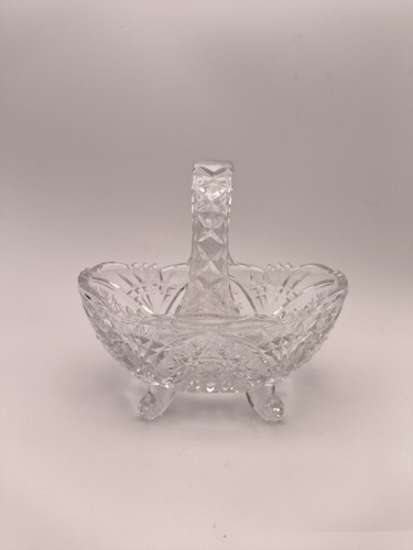 Vintage Crystal Basket | Exceptional Condition Sweets Gift Antique Lead Stunning - Picture 2 of 8