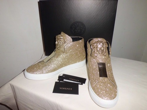 Versace Palazzo Sneakers Shoes Glitter Sahara Size It 40 - Picture 5 of 7
