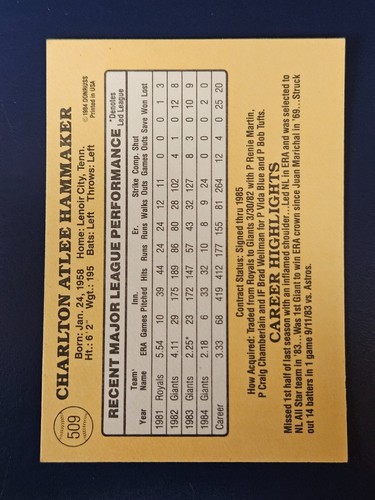 1985 Donruss Baseball Cards Complete Your Set You Pick Choose #441-550 - Picture 133 of 209