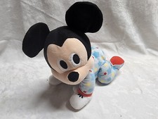 Disney Just Play Crawling Talking Baby Mickey Mouse 12" Plush Toy Stuffed Animal