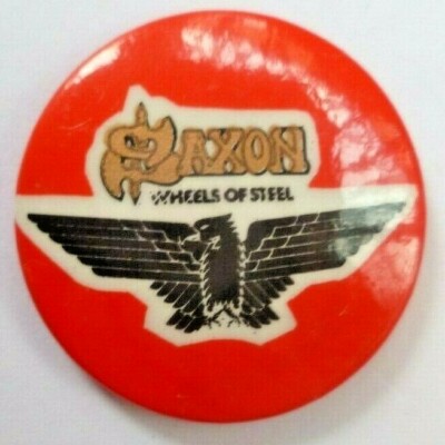 Saxon 1970/80s Original Vintage Pin Badge British Heavy Metal