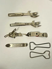 Vintage Lot of 7 BOTTLE CAN OPENERS - QUAD FOLD Vaughan HIGHLANDER Miracle Roll