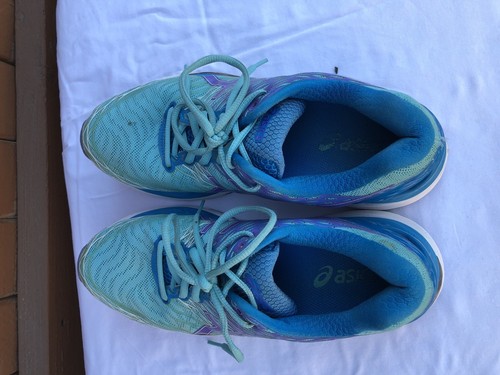 EUC ASICS T650N Gel-Nimbus 18 Women's Size US 9.5 Turquoise/Iris Athletic Shoes - Picture 5 of 10