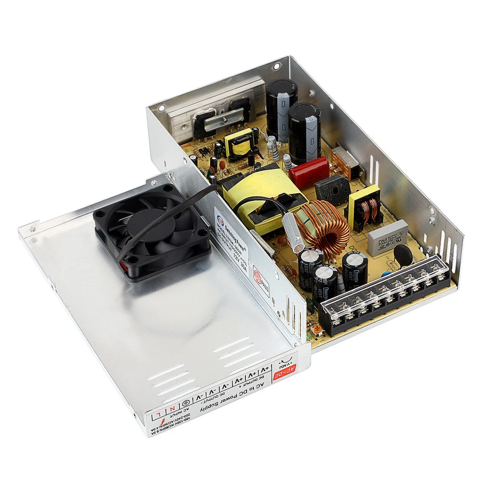 Fuente de alimentación conmutada universal CA 110-240V a DC 12V 30A 360W adaptador controlador Foto 4 de 4