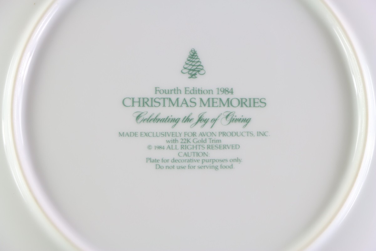 Avon 1984 Celebrating the Joy of Giving 22K Gold Trim